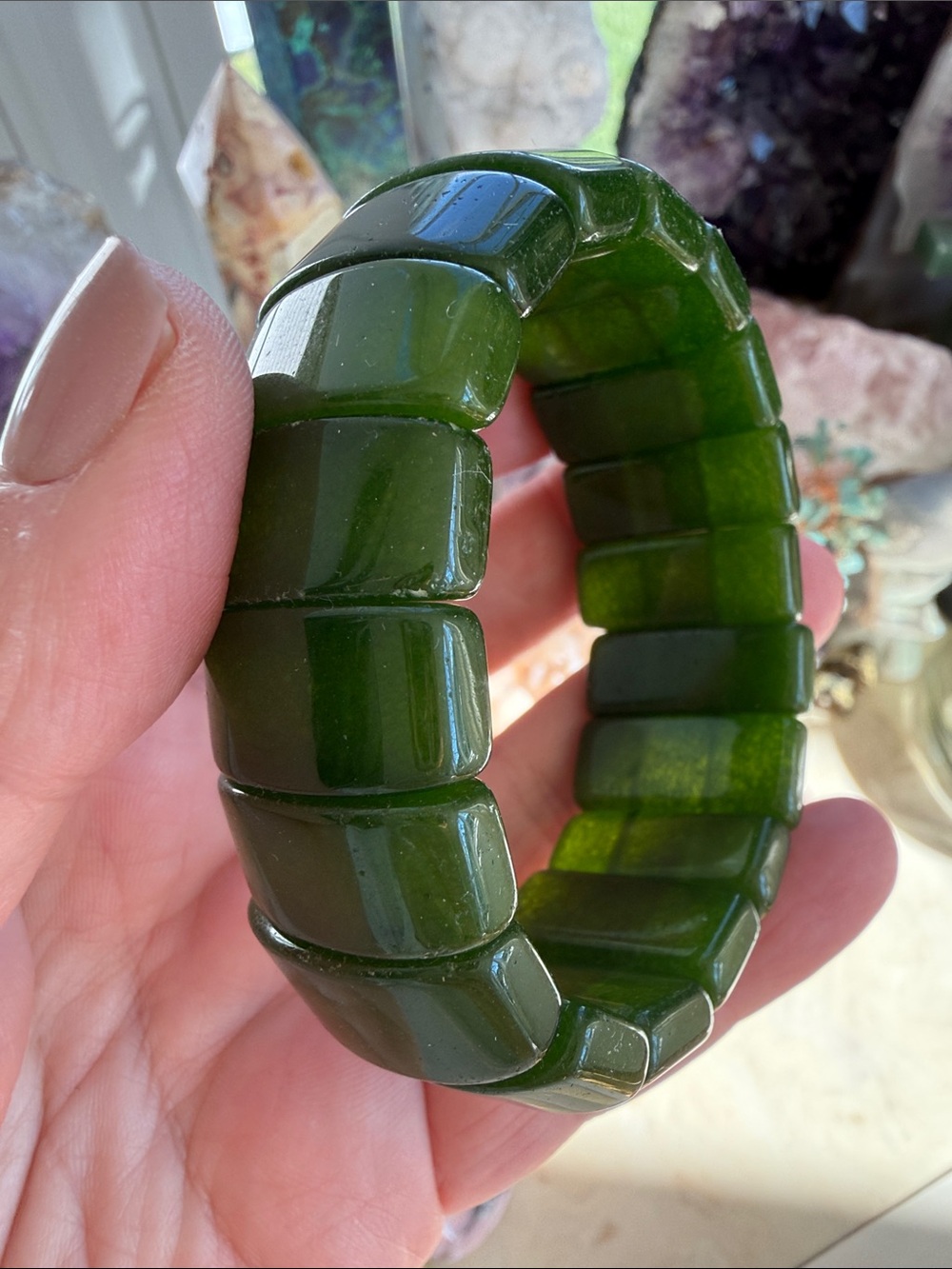 Green Aventurine Stretch Accessory Bracelet - Green
